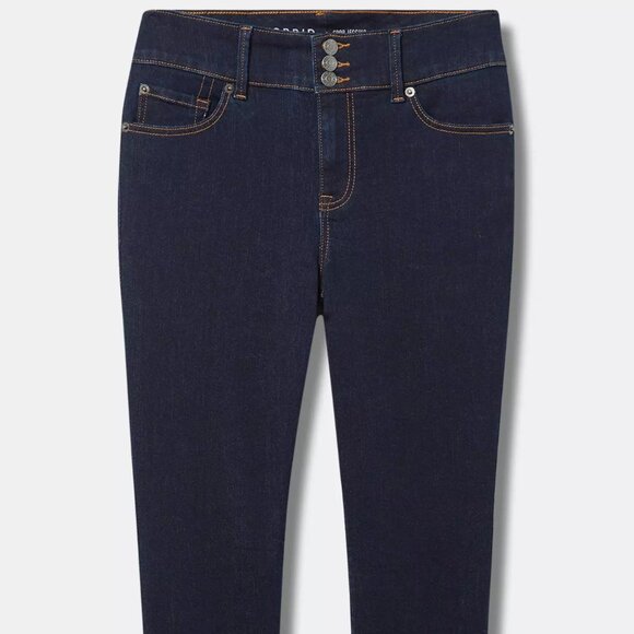 ❤️NWT VINTAGE TORRID CROP JEGGING JEANS - SUPER SOFT - 3 BUTTON WAIST PLUS SIZE - Picture 10 of 13